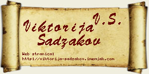 Viktorija Sadžakov vizit kartica